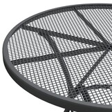 vidaXL Tuintafel Ø80x72 cm metaalgaas antracietkleurig