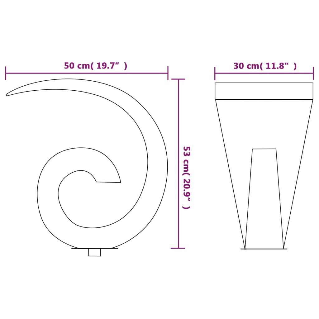 Roestvrijstalen Zwembadfontein 50x30x53cm - 47% Korting!