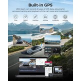 V630 Dashcam, 4K + 1080p + 1080p, 2,4 inch IPS, verborgen dashcam, auto, GPS autocamera, 24 uur buffer parkeermodus, autocamera, ultra nachtzicht, mini-dashcam, 170° groothoek, autocamera