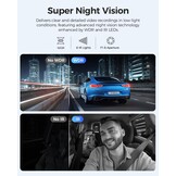 V630 Dashcam, 4K + 1080p + 1080p, 2,4 inch IPS, verborgen dashcam, auto, GPS autocamera, 24 uur buffer parkeermodus, autocamera, ultra nachtzicht, mini-dashcam, 170° groothoek, autocamera