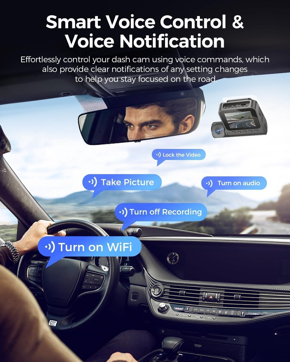 V630 Dashcam, 4K + 1080p + 1080p, 2,4 inch IPS, verborgen dashcam, auto, GPS autocamera, 24 uur buffer parkeermodus, autocamera, ultra nachtzicht, mini-dashcam, 170° groothoek, autocamera