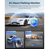 V630 Dashcam, 4K + 1080p + 1080p, 2,4 inch IPS, verborgen dashcam, auto, GPS autocamera, 24 uur buffer parkeermodus, autocamera, ultra nachtzicht, mini-dashcam, 170° groothoek, autocamera