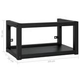 Wastafelframe Wandmontage Zwart 59x38x31 cm - 77% Korting