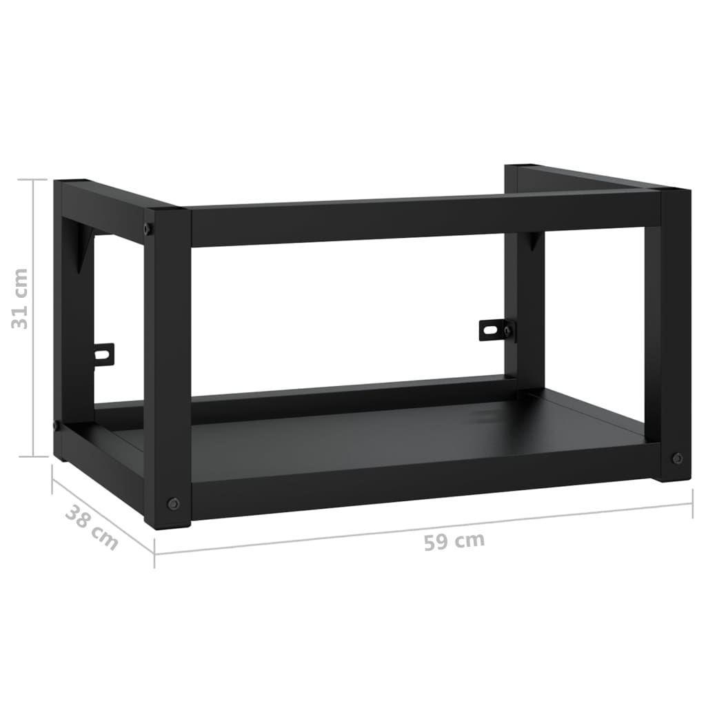 Wastafelframe Wandmontage Zwart 59x38x31 cm - 77% Korting