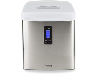 H.Koenig IJsmachine KB15 Zilver - 15 kg/dag, 3 ijsblokjesformaten, 3.3L
