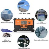 DEWIN PWM Solar Controller,PWM Zonne Laadcontroller Zonnepaneel Batterij Regulator PWM Zonne-laadregelaar Dubbele USB LCD Display (30A)