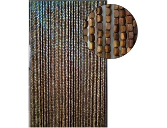 Hout kralen gordijn, opknoping retro stijl string kraal gordijn voor deuropeningen, strengen kralen deur gordijnen voor kamer verdelers huis ingang scherm decoratie (maat: 200 x 90 cm)