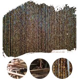 Hout kralen gordijn, opknoping retro stijl string kraal gordijn voor deuropeningen, strengen kralen deur gordijnen voor kamer verdelers huis ingang scherm decoratie (maat: 200 x 90 cm)