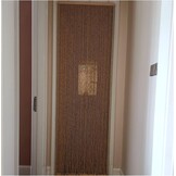 Hout kralen gordijn, opknoping retro stijl string kraal gordijn voor deuropeningen, strengen kralen deur gordijnen voor kamer verdelers huis ingang scherm decoratie (maat: 200 x 90 cm)
