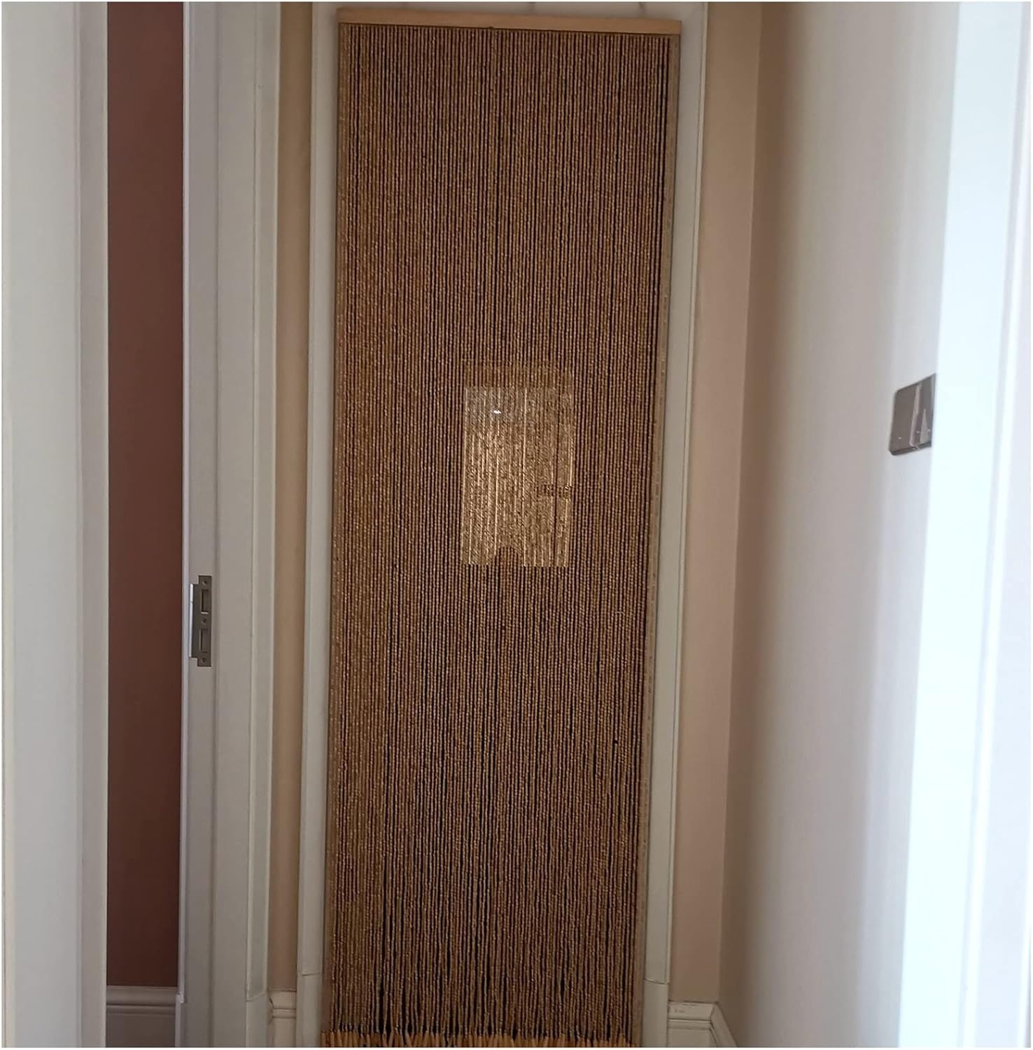 Hout kralen gordijn, opknoping retro stijl string kraal gordijn voor deuropeningen, strengen kralen deur gordijnen voor kamer verdelers huis ingang scherm decoratie (maat: 200 x 90 cm)