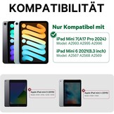 Earto iPad Mini 6 Hoes met Toetsenbord - Zwart - 360° Draaibaar met Backlit Toetsenbord en Trackpad