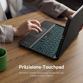 Earto iPad Mini 6 Hoes met Toetsenbord - Zwart - 360° Draaibaar met Backlit Toetsenbord en Trackpad