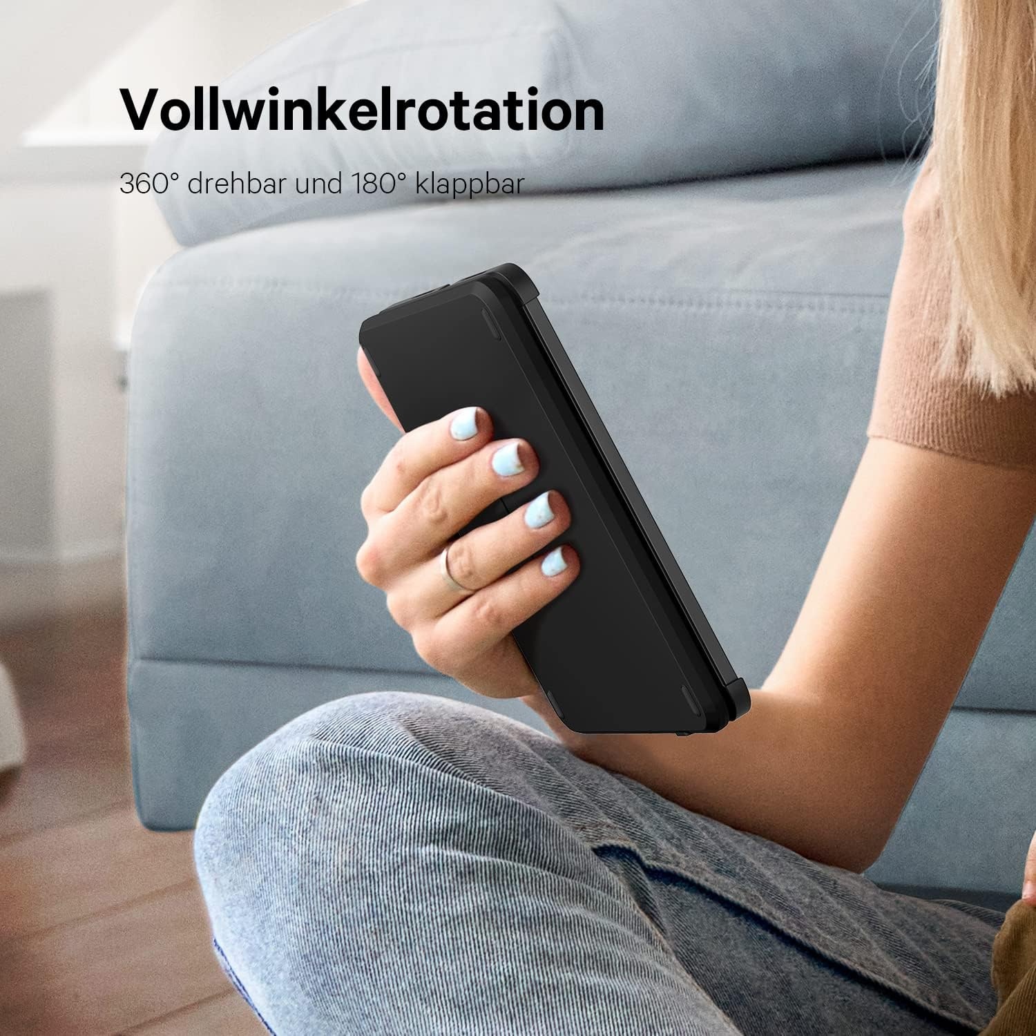 Earto iPad Mini 6 Hoes met Toetsenbord - Zwart - 360° Draaibaar met Backlit Toetsenbord en Trackpad