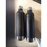 Nordiqo Roestvrijstalen Waterfles 1L - Zwart (2-Pack) | Compatibel met Aarke Carbonator 3 & SodaStream
