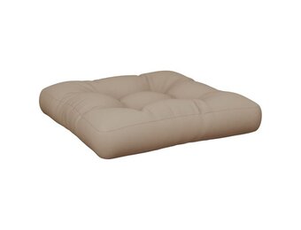 vidaXL Palletkussen 58x58x10 cm stof taupe