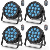 HOLDLAMP Lampen LED Podium Verlichting Podiumlicht 14 x 6W RGBW met Afstandsbediening DMX 512 met Beugel Regenboog Effect Licht voor Bar DJ Disco Verjaarda Gsfeestje Halloween Kerst Zwart - 4PCS