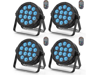 HOLDLAMP Lampen LED Podium Verlichting Podiumlicht 14 x 6W RGBW met Afstandsbediening DMX 512 met Beugel Regenboog Effect Licht voor Bar DJ Disco Verjaarda Gsfeestje Halloween Kerst Zwart - 4PCS