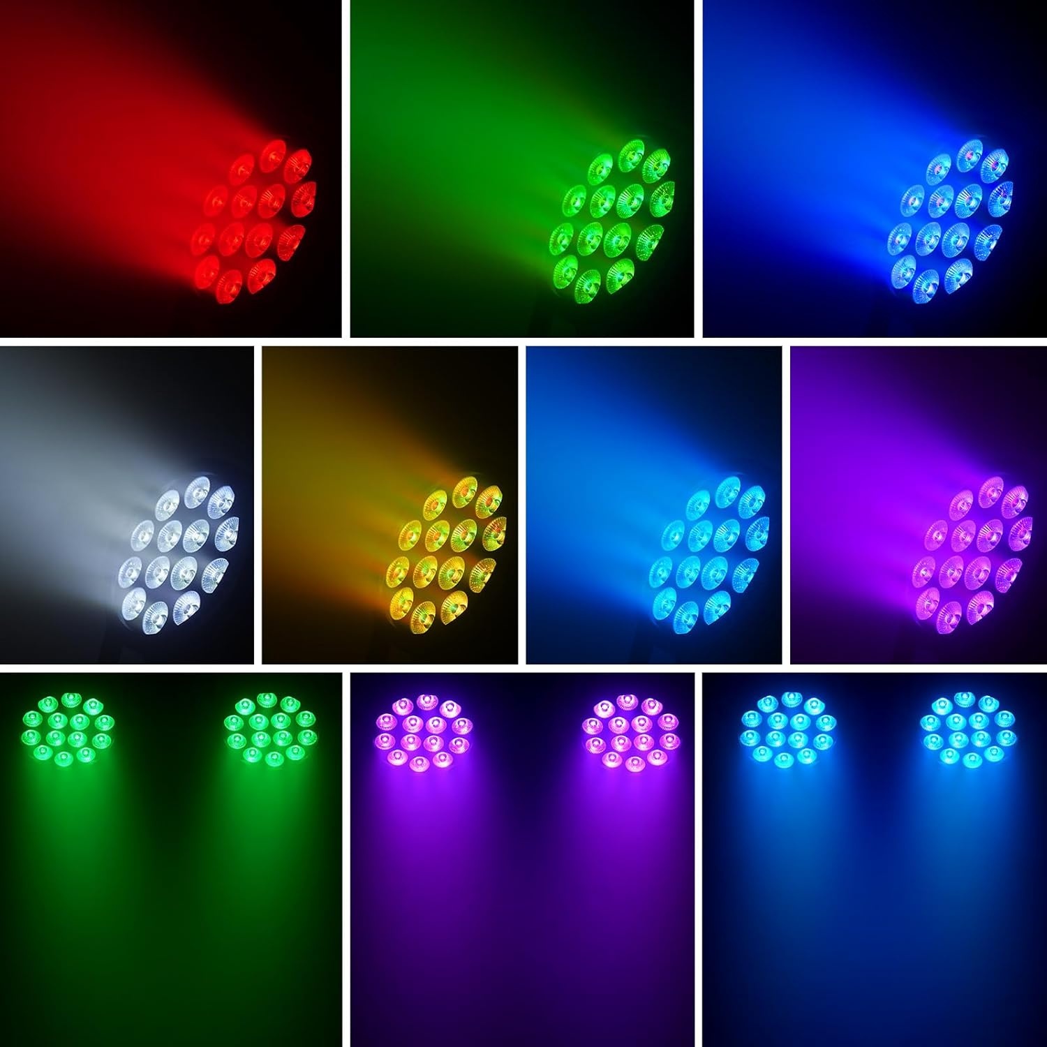 HOLDLAMP Lampen LED Podium Verlichting Podiumlicht 14 x 6W RGBW met Afstandsbediening DMX 512 met Beugel Regenboog Effect Licht voor Bar DJ Disco Verjaarda Gsfeestje Halloween Kerst Zwart - 4PCS