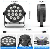 HOLDLAMP Lampen LED Podium Verlichting Podiumlicht 14 x 6W RGBW met Afstandsbediening DMX 512 met Beugel Regenboog Effect Licht voor Bar DJ Disco Verjaarda Gsfeestje Halloween Kerst Zwart - 4PCS