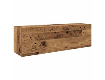 vidaXL Badkamerwandkast 100x25x30 cm bewerkt hout oud houtkleurig