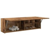 vidaXL Badkamerwandkast 100x25x30 cm bewerkt hout oud houtkleurig