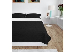 Dubbelzijdige Bedsprei 170x210 cm Zwart & Wit - 50% Korting