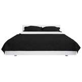 Dubbelzijdige Bedsprei 170x210 cm Quilt Zwart/Wit - 54% Korting!