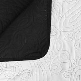 Dubbelzijdige Bedsprei 170x210 cm Quilt Zwart/Wit - 54% Korting!