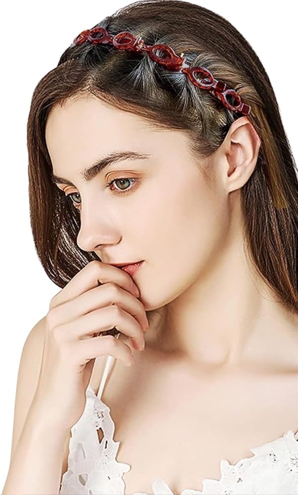 2 Rode Haarbanden met Clips: Flexibele Styling voor Dames & Meisjes (73% Korting)