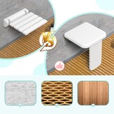 Opvouwbaar Douchezitje met Steunpoot - Wit | 30% Korting