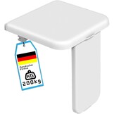 Opvouwbaar Douchezitje met Steunpoot - Wit | 30% Korting