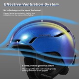 Ski- & Snowboardhelm Unisex (L) - Sterrenblauw - 72% Korting!