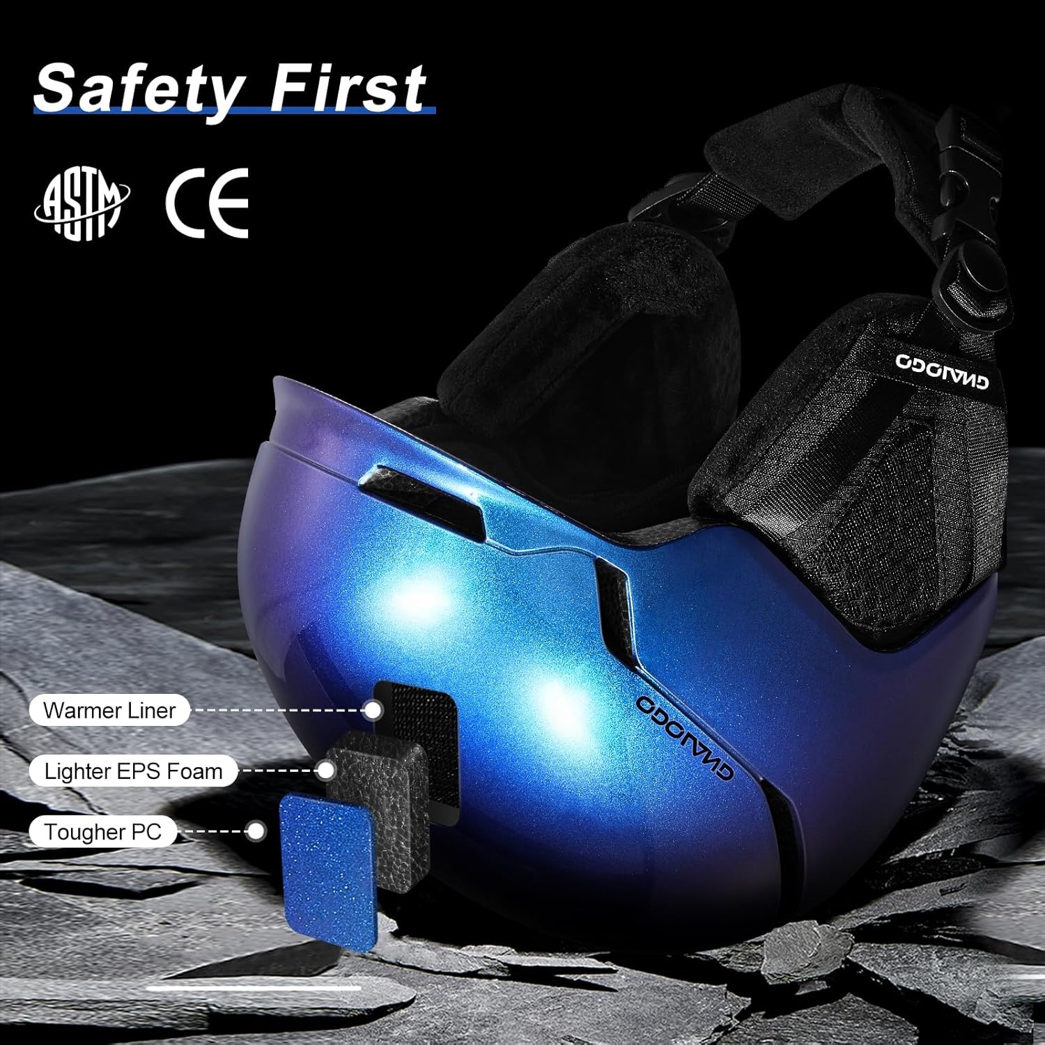 Ski- & Snowboardhelm Unisex (L) - Sterrenblauw - 72% Korting!