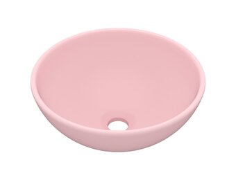 vidaXL Wastafel rond 32,5x14 cm keramiek matroze