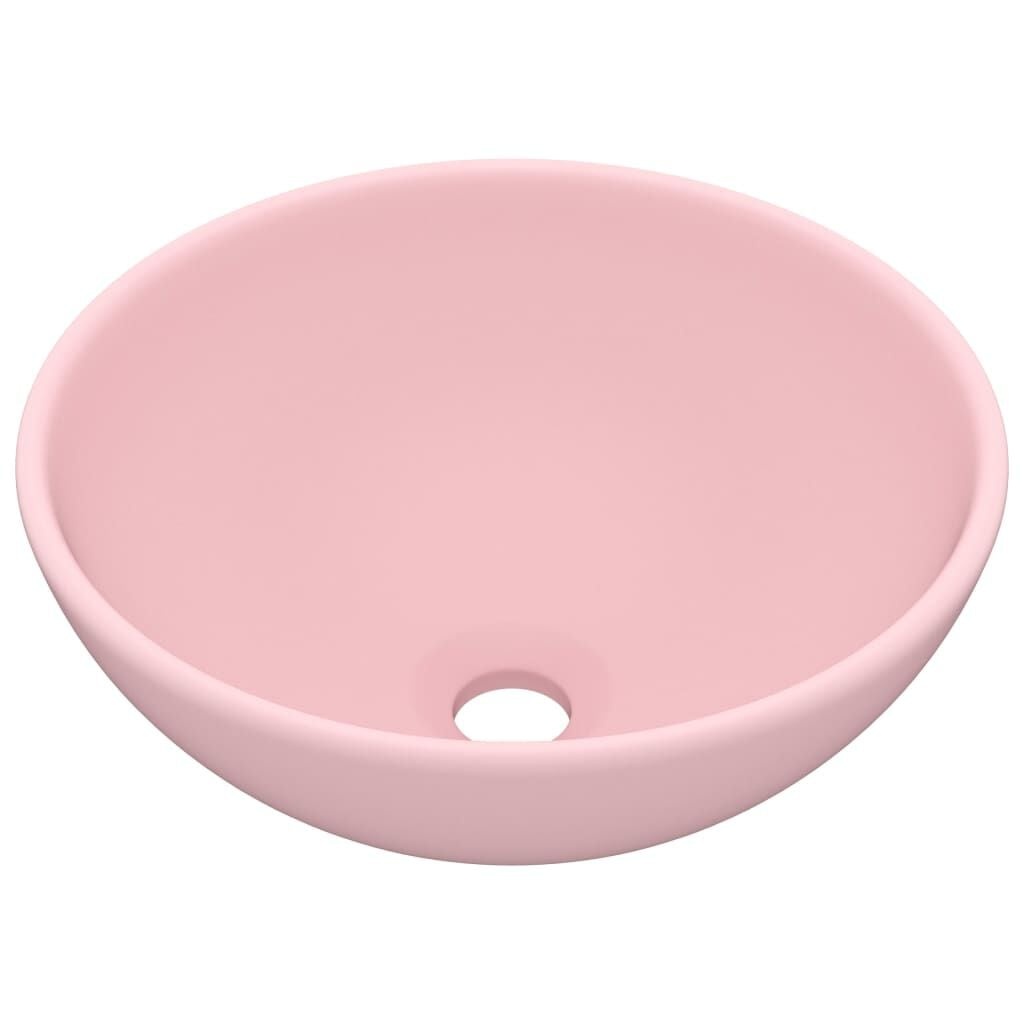 vidaXL Wastafel rond 32,5x14 cm keramiek matroze