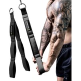 Trizepsseil Fitness Krachttraining - Extra Lang & Dubbele Handgreep (Zwart) - 71% Korting!