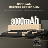 RedThunder K95 Draadloos mechanisch gamingtoetsenbord met 1,88 inch display en knop, DE-lay-out, schok- en geluidsabsorberende gasketen, BT/USB-C/2,4 GHz, software, hot-swap-compatibel, lineaire