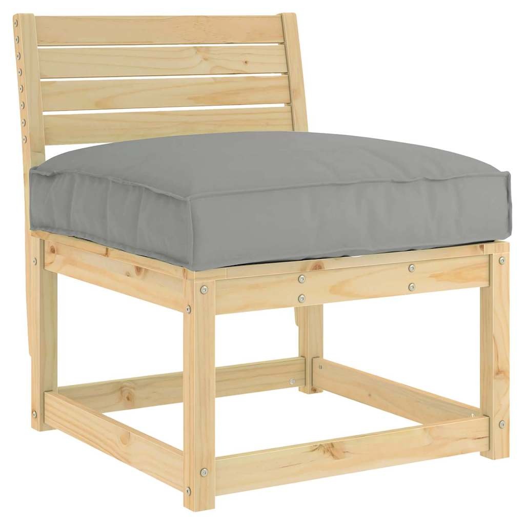 vidaXL Palletkussen voor zitting Grijs 70 x 70 x 12 cm Oxford stof