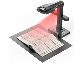 CZUR ET Max 38MP boekscanner, 410DPI documentscanner, compatibel voor Windows, macOS en Linux, ondersteuning 4k HDMI