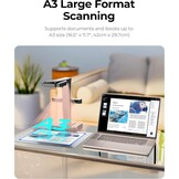 CZUR ET Max 38MP boekscanner, 410DPI documentscanner, compatibel voor Windows, macOS en Linux, ondersteuning 4k HDMI