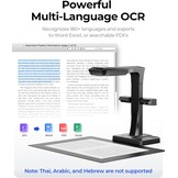 CZUR ET Max 38MP boekscanner, 410DPI documentscanner, compatibel voor Windows, macOS en Linux, ondersteuning 4k HDMI