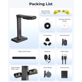 CZUR ET Max 38MP boekscanner, 410DPI documentscanner, compatibel voor Windows, macOS en Linux, ondersteuning 4k HDMI