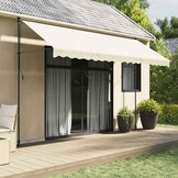 vidaXL Luifel Uittrekbaar 400x150 cm Crème (34% Korting)