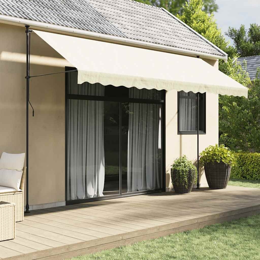 vidaXL Luifel Uittrekbaar 400x150 cm Crème (34% Korting)