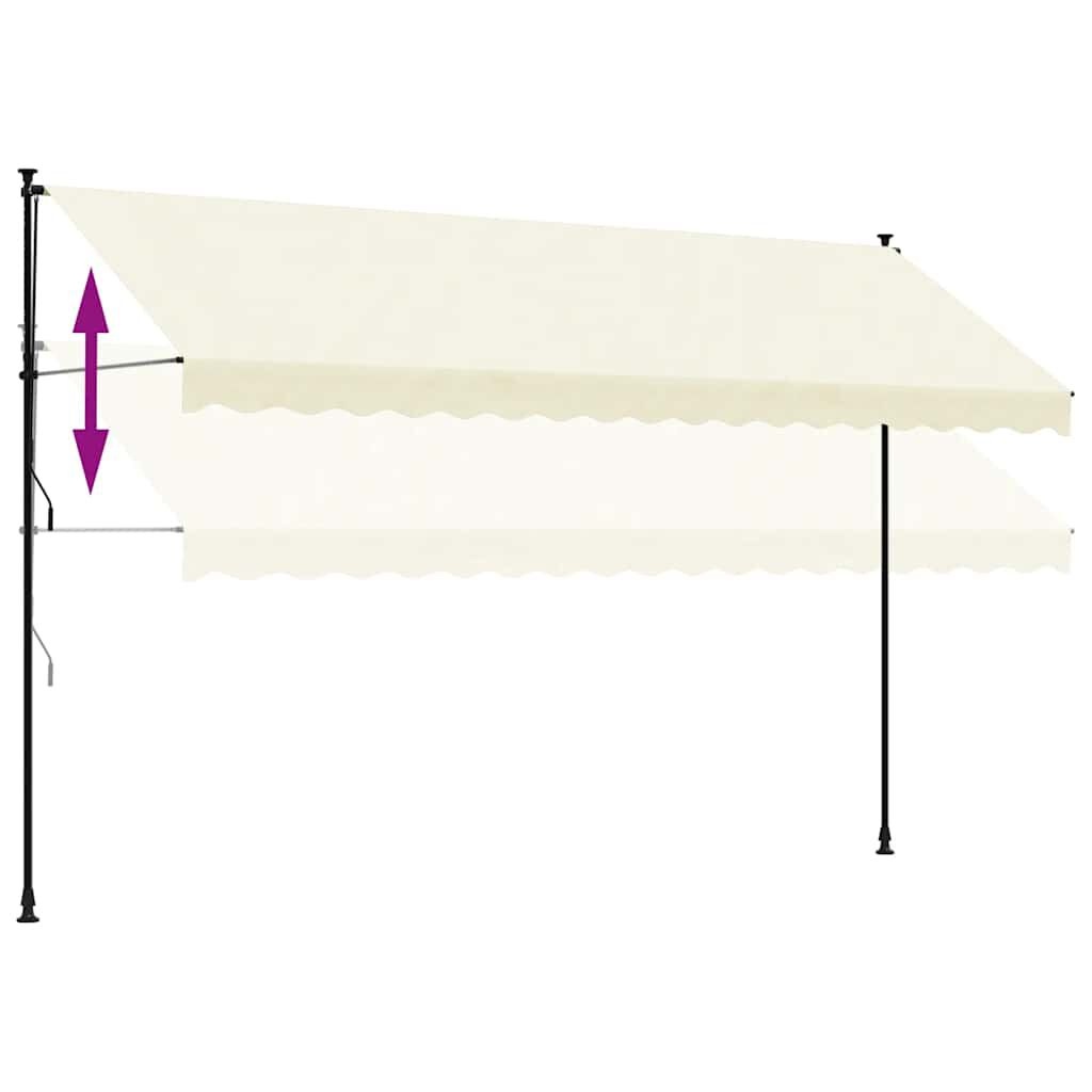 vidaXL Luifel Uittrekbaar 400x150 cm Crème (34% Korting)