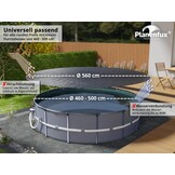 Planenfux® Poolafdekking rond 500 cm (voor Ø 460-500 cm bassins) | 2-in-1 zwembadplane van 200 g/m² PE materiaal | Zomer & winterplane zwembad | UV-resistente zonneplane afdekplane | Ø560cm ronde - Maat 560 cm (Rond)