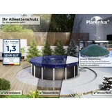 Planenfux® Poolafdekking rond 500 cm (voor Ø 460-500 cm bassins) | 2-in-1 zwembadplane van 200 g/m² PE materiaal | Zomer & winterplane zwembad | UV-resistente zonneplane afdekplane | Ø560cm ronde - Maat 560 cm (Rond)