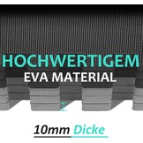 36x Fitness Bodem Puzzlematten 31x31cm Zwart & Grijs - 10mm Dikke Valbescherming