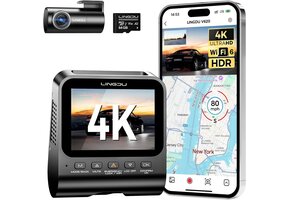 Dashcam Auto Voor & Achter 4K 64GB SD - 53% Korting