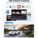 V620 Dashcam Voor en Achter 4K+1080P, WiFi GPS, Met 64GB SD-Kaart, Auto Camera Met Parking Monitor, Nachtzicht, WDR, ADAS, 170° Brede Hoek, G-Sensor, Loopopname, APP-Besturing